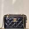 NEW CHANEL BAGS SHOULDER BAG/CROSSBODY BAG Black long cosmetic bag