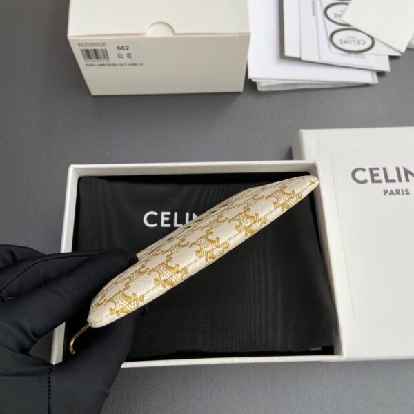 COIN PURSE IN TRIOMPHE CANVAS WITH CELINE PRINT