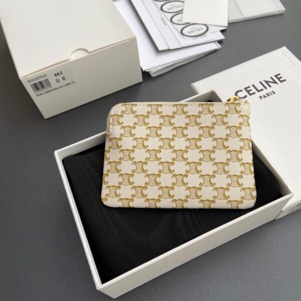 COIN PURSE IN TRIOMPHE CANVAS WITH CELINE PRINT