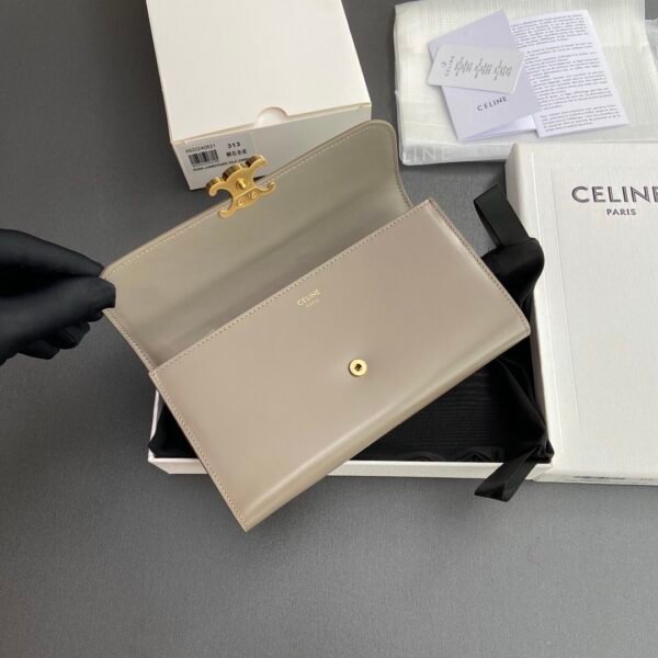 LARGE WALLET TRIOMPHE IN SHINY CALFSKIN