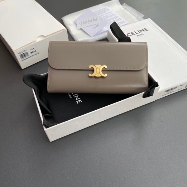 LARGE WALLET TRIOMPHE IN SHINY CALFSKIN