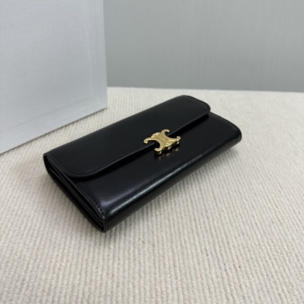 LARGE WALLET TRIOMPHE IN SHINY CALFSKIN