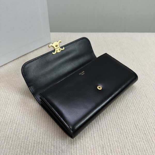 LARGE WALLET TRIOMPHE IN SHINY CALFSKIN