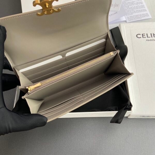 LARGE WALLET TRIOMPHE IN SHINY CALFSKIN