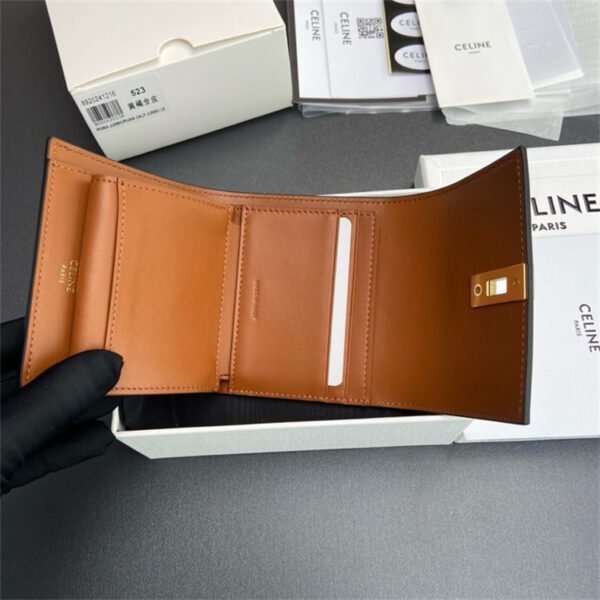 SMALL TRIFOLD WALLET 16 IN SATINATED CALFSKIN