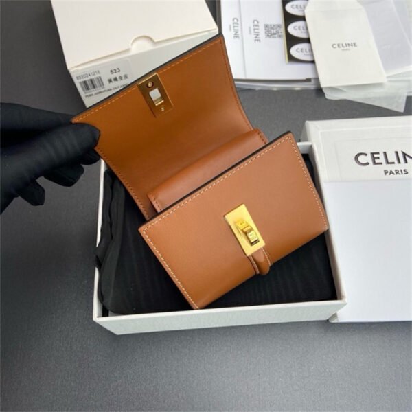 SMALL TRIFOLD WALLET 16 IN SATINATED CALFSKIN