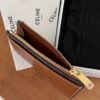 Logo print zip card holder