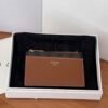 Logo print zip card holder