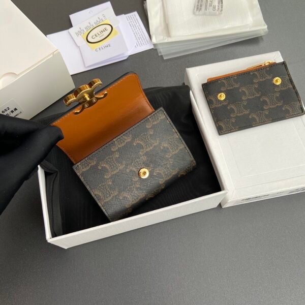 COMPACT WALLET WITH COIN TRIOMPHE IN TRIOMPHE CANVAS