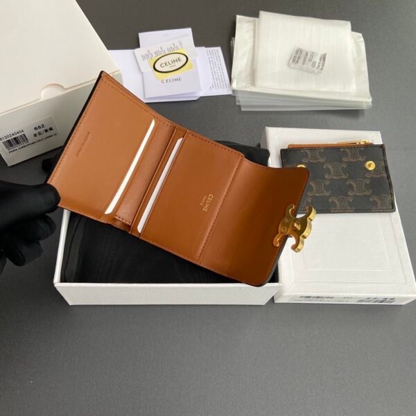 COMPACT WALLET WITH COIN TRIOMPHE IN TRIOMPHE CANVAS