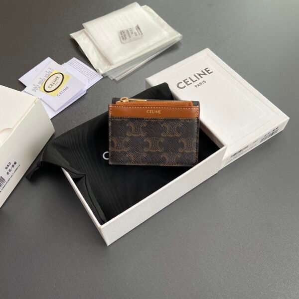 COMPACT WALLET WITH COIN TRIOMPHE IN TRIOMPHE CANVAS