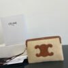 SMALL POUCH WITH STRAP CUIR TRIOMPHE IN TEXTILE AND CALFSKIN
