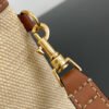 SMALL POUCH WITH STRAP CUIR TRIOMPHE IN TEXTILE AND CALFSKIN