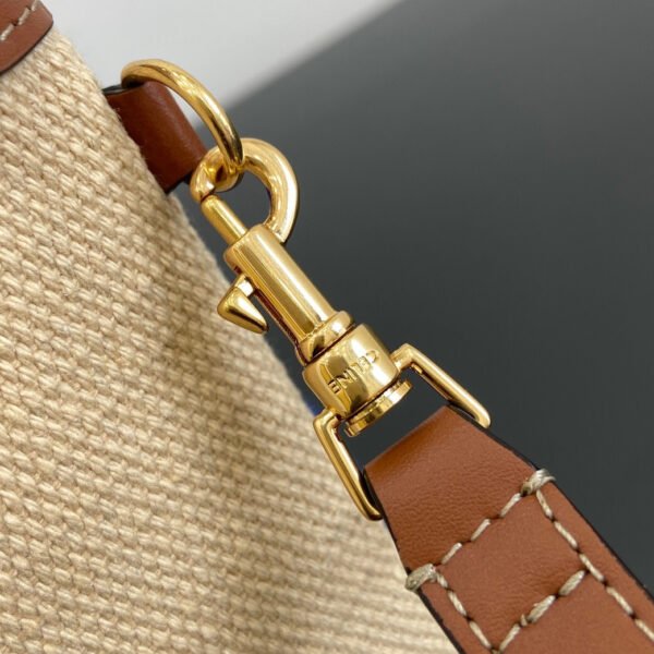 SMALL POUCH WITH STRAP CUIR TRIOMPHE IN TEXTILE AND CALFSKIN