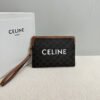 SMALL POUCH WITH STRAP CUIR TRIOMPHE IN TRIOMPHE CANVAS WITH CELINE PRINT