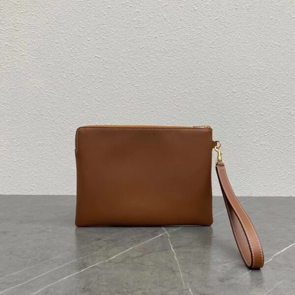 SMALL POUCH WITH STRAP CUIR TRIOMPHE IN SMOOTH CALFSKIN