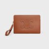 SMALL POUCH WITH STRAP CUIR TRIOMPHE IN SMOOTH CALFSKIN