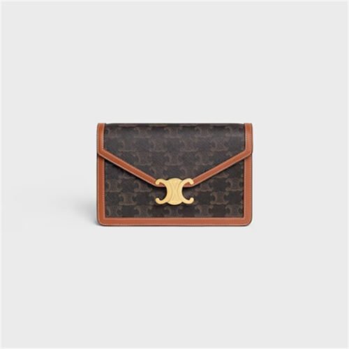 WALLET ON CHAIN MARGO IN TRIOMPHE CANVAS AND CALFSKIN