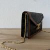 WALLET ON CHAIN MARGO IN TRIOMPHE CANVAS AND CALFSKIN