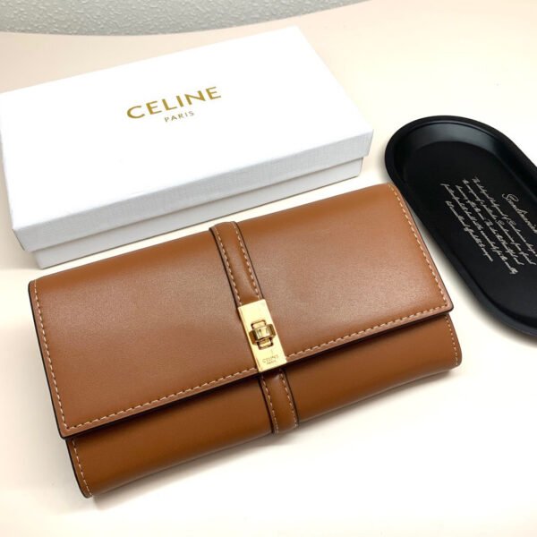 LARGE WALLET 16 IN SATINATED CALFSKIN