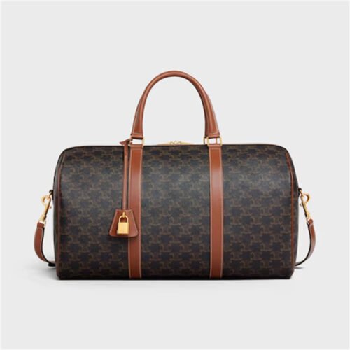 MEDIUM TRAVEL BAG IN TRIOMPHE CANVAS AND CALFSKIN