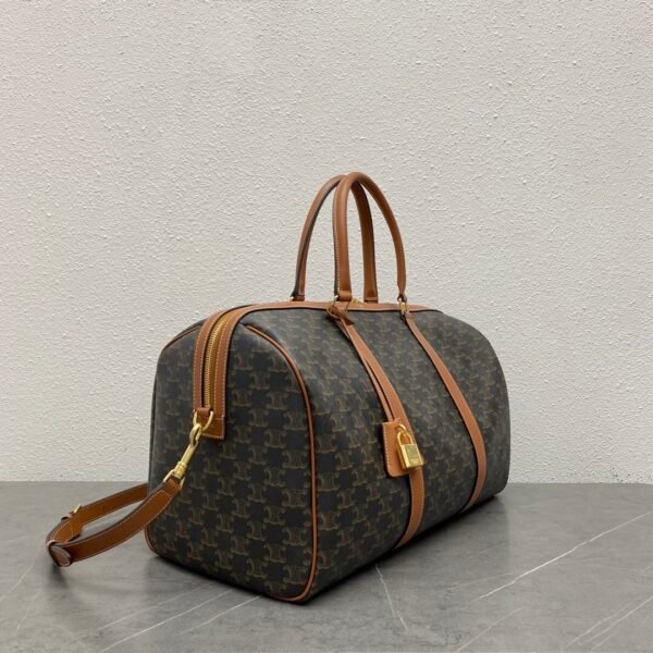 MEDIUM TRAVEL BAG IN TRIOMPHE CANVAS AND CALFSKIN