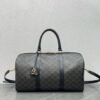 MEDIUM TRAVEL BAG IN TRIOMPHE CANVAS AND CALFSKIN