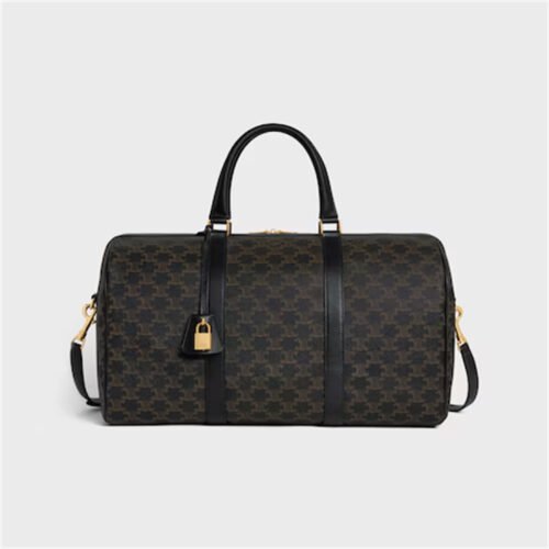 MEDIUM TRAVEL BAG IN TRIOMPHE CANVAS AND CALFSKIN