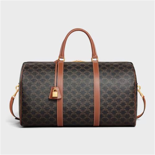 LARGE TRAVEL BAG IN TRIOMPHE CANVAS AND CALFSKIN