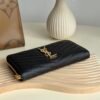 CASSANDRE MATELASSÉ ZIP AROUND WALLET IN GRAIN DE POUDRE LEATHER