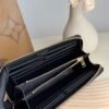 CASSANDRE MATELASSÉ ZIP AROUND WALLET IN GRAIN DE POUDRE LEATHER