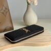 CASSANDRE MATELASSÉ ZIP AROUND WALLET IN GRAIN DE POUDRE LEATHER
