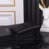 CASSANDRE MATELASSÉ ZIP AROUND WALLET IN GRAIN DE POUDRE LEATHER