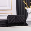 CASSANDRE MATELASSÉ ZIP AROUND WALLET IN GRAIN DE POUDRE LEATHER