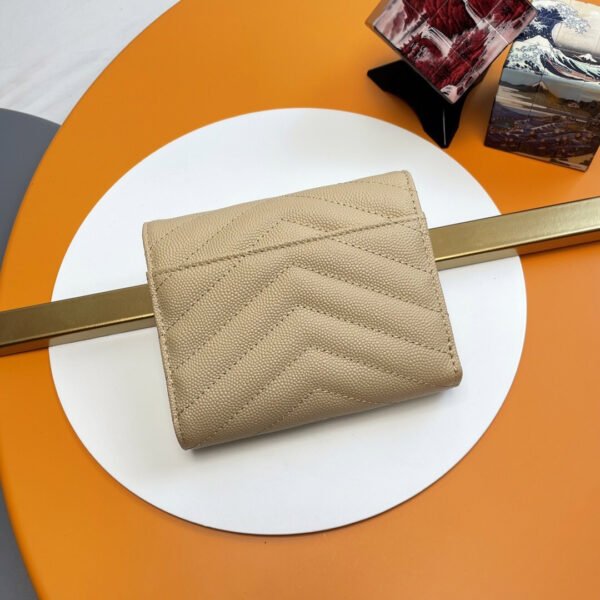 CASSANDRE MATELASSÉ COMPACT TRI-FOLD WALLET IN LAMBSKIN