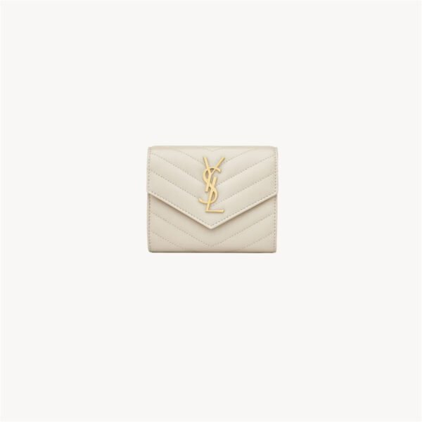 CASSANDRE MATELASSÉ COMPACT TRI-FOLD WALLET IN LAMBSKIN