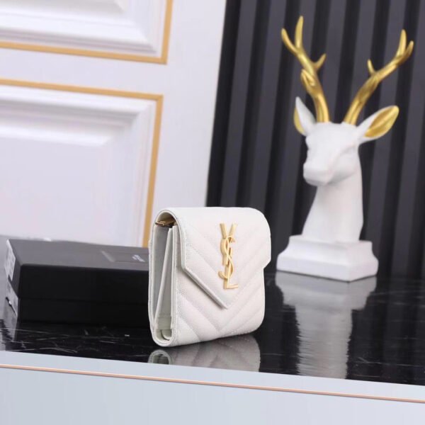 CASSANDRE MATELASSÉ COMPACT TRI-FOLD WALLET IN LAMBSKIN