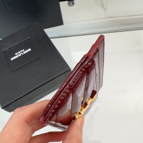 CASSANDRE MATELASSÉ CARD CASE IN PATENT LEATHER