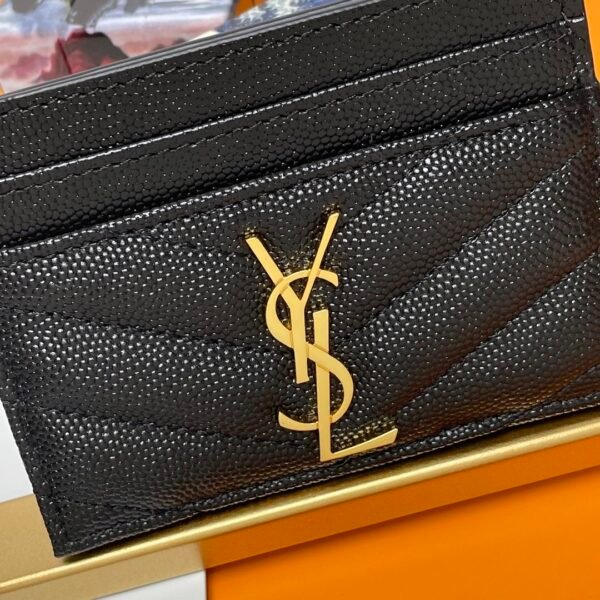 CASSANDRE MATELASSÉ CARD CASE IN GRAIN DE POUDRE LEATHER