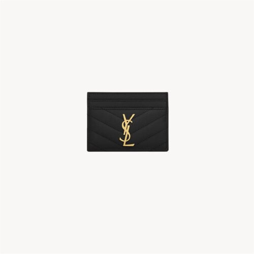 CASSANDRE MATELASSÉ CARD CASE IN GRAIN DE POUDRE LEATHER