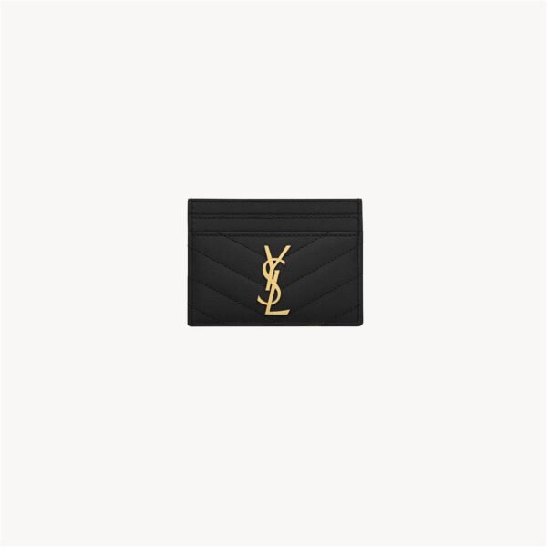 CASSANDRE MATELASSÉ CARD CASE IN GRAIN DE POUDRE LEATHER