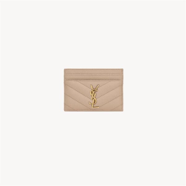 CASSANDRE MATELASSÉ CARD CASE IN GRAIN DE POUDRE LEATHER