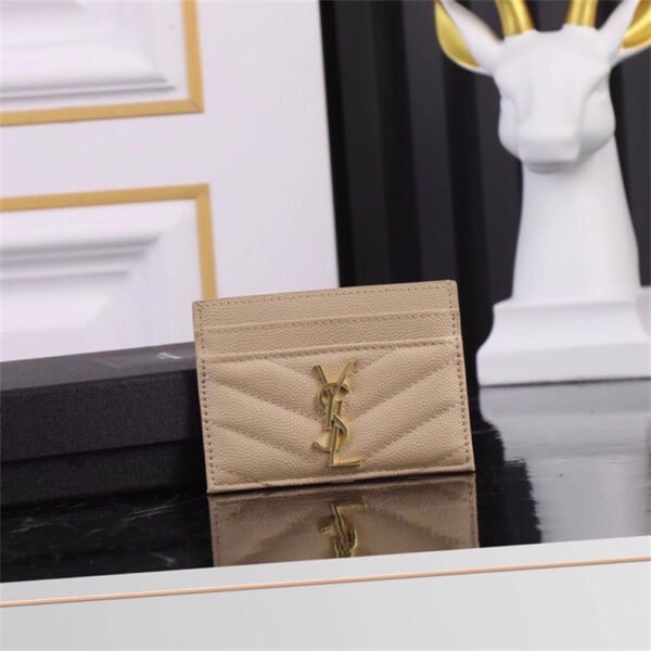 CASSANDRE MATELASSÉ CARD CASE IN GRAIN DE POUDRE LEATHER