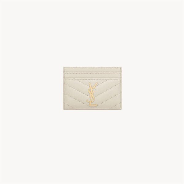 CASSANDRE MATELASSÉ CARD CASE IN GRAIN DE POUDRE LEATHER