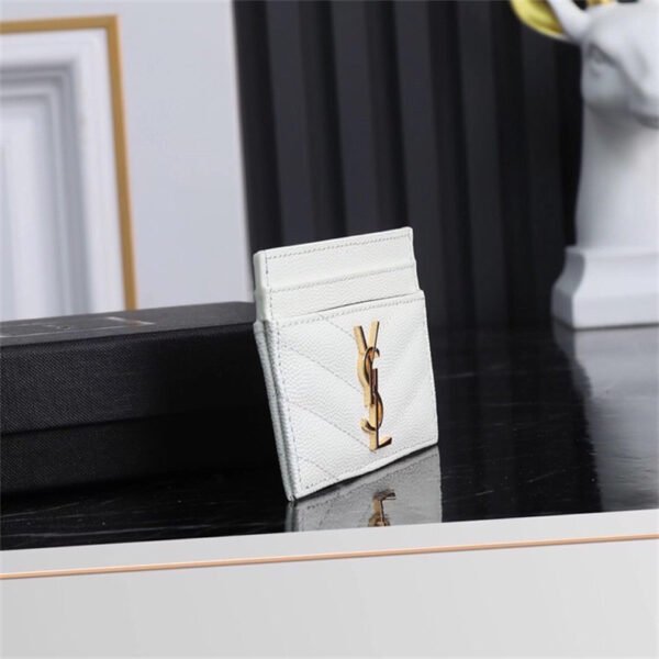 CASSANDRE MATELASSÉ CARD CASE IN GRAIN DE POUDRE LEATHER