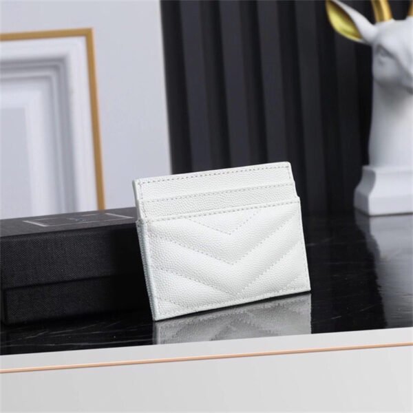 CASSANDRE MATELASSÉ CARD CASE IN GRAIN DE POUDRE LEATHER