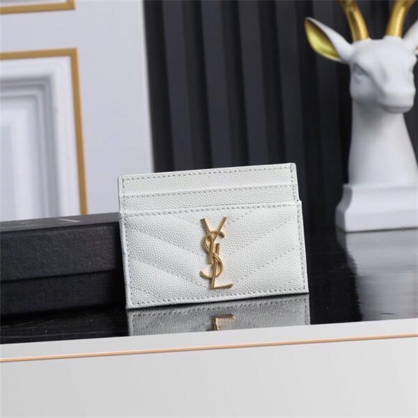 CASSANDRE MATELASSÉ CARD CASE IN GRAIN DE POUDRE LEATHER
