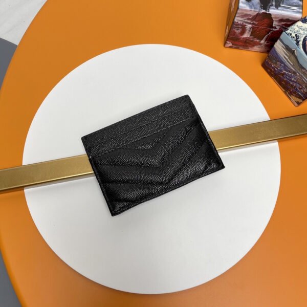 CASSANDRE MATELASSÉ CARD CASE IN GRAIN DE POUDRE LEATHER