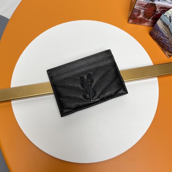 CASSANDRE MATELASSÉ CARD CASE IN GRAIN DE POUDRE LEATHER