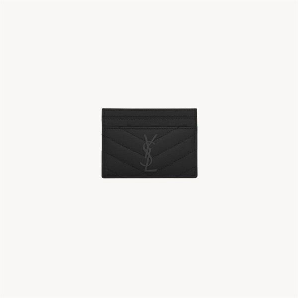 CASSANDRE MATELASSÉ CARD CASE IN GRAIN DE POUDRE LEATHER